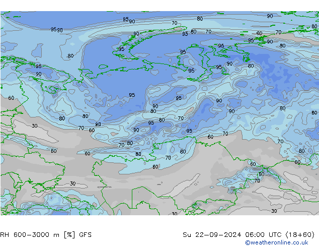 RH 600-3000 m GFS wrzesień 2024