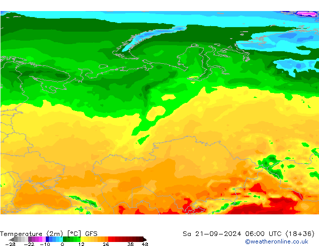 Temperatura (2m) GFS Setembro 2024