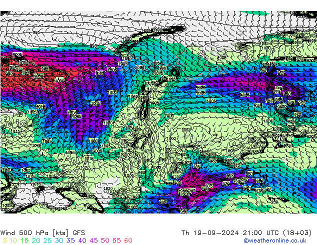 Wind 500 hPa GFS Th 19.09.2024 21 UTC