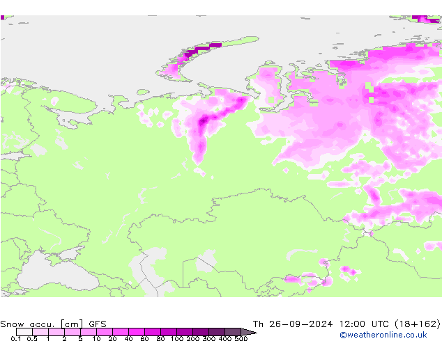 Toplam Kar GFS Per 26.09.2024 12 UTC