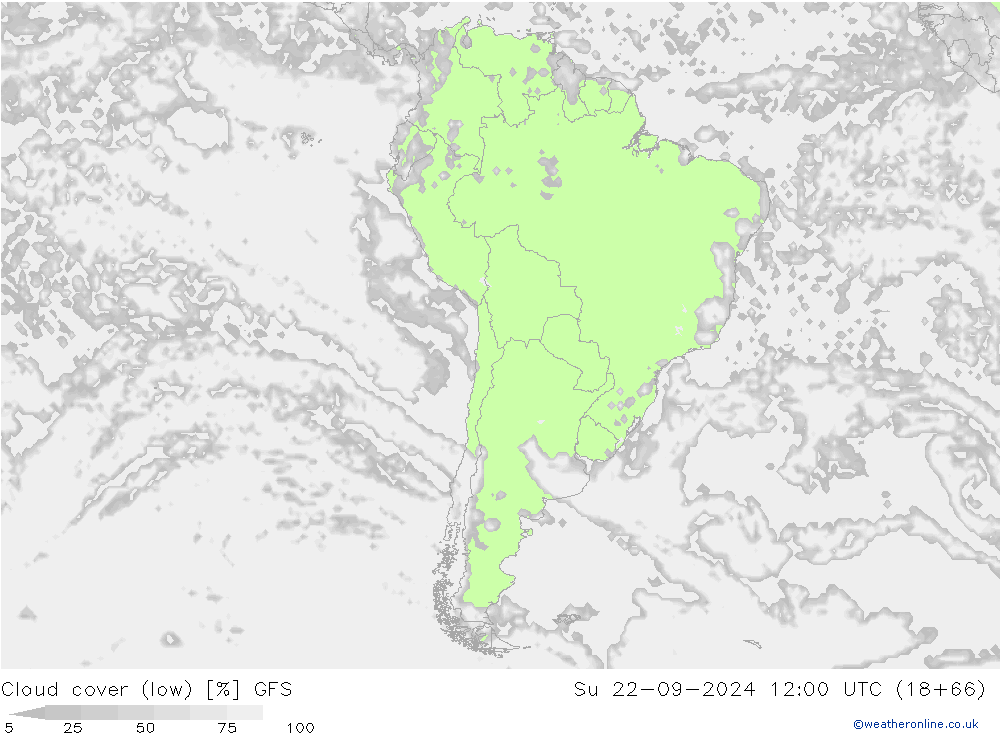 Cloud cover (low) GFS September 2024