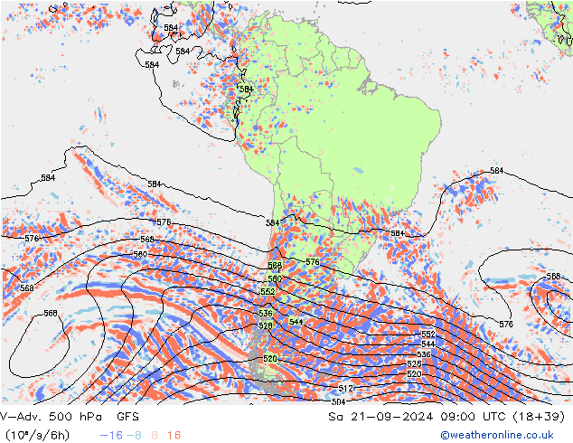 V-Adv. 500 hPa GFS Sa 21.09.2024 09 UTC