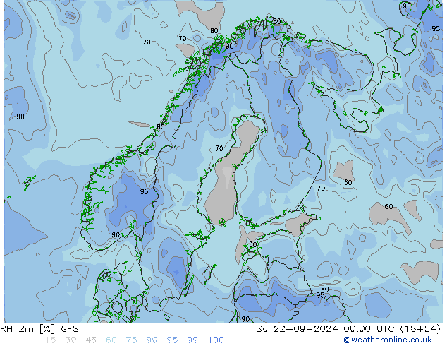 RH 2m GFS So 22.09.2024 00 UTC