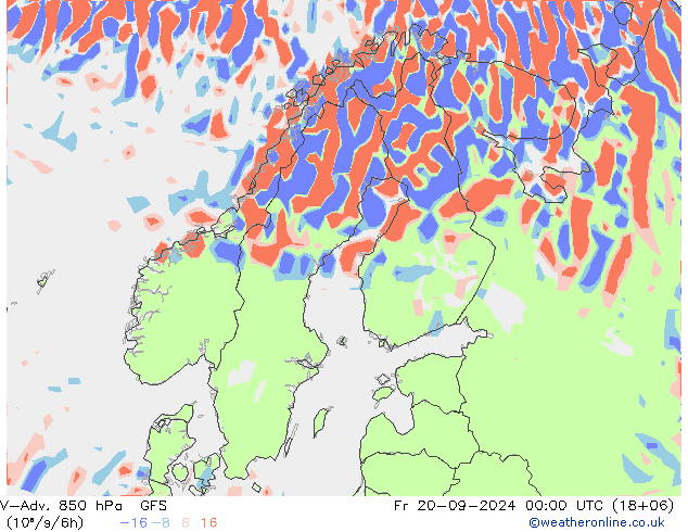 V-Adv. 850 hPa GFS Fr 20.09.2024 00 UTC