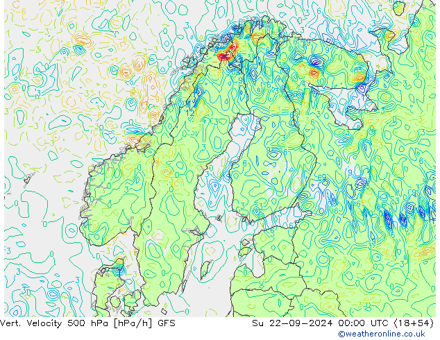 Vert. Velocity 500 hPa GFS So 22.09.2024 00 UTC