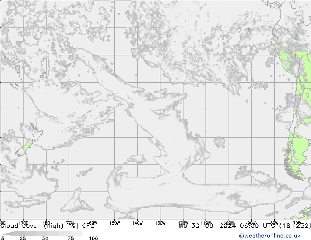 Wolken (hohe) GFS Mo 30.09.2024 06 UTC