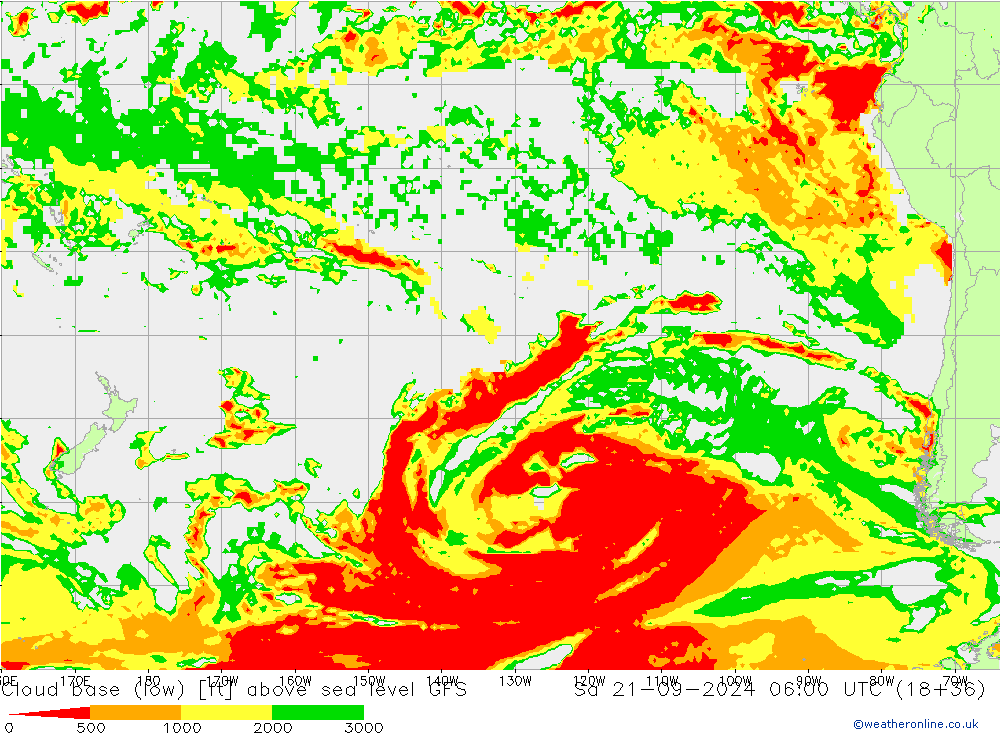 Höhe untere Wolkengrenze GFS Sa 21.09.2024 06 UTC