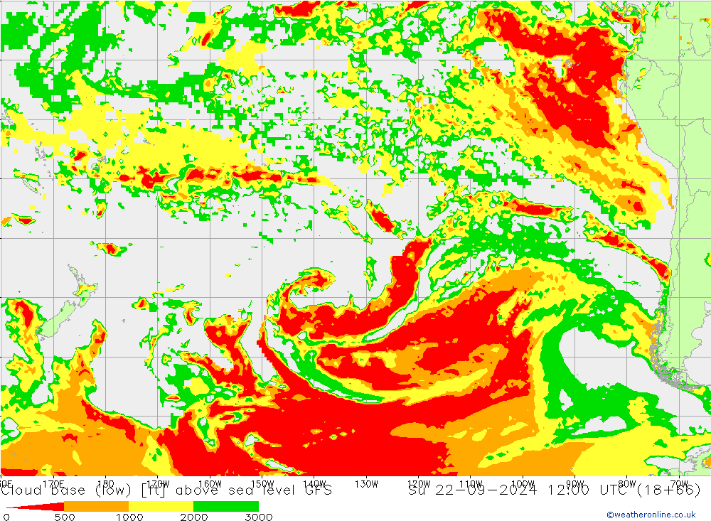 Cloud base (low) GFS  22.09.2024 12 UTC