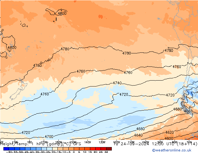 Height/Temp. 1 hPa GFS  24.09.2024 12 UTC