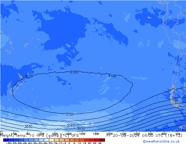 Height/Temp. 10 hPa GFS ven 20.09.2024 06 UTC