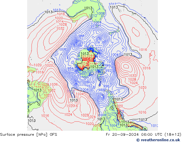 Bodendruck GFS Fr 20.09.2024 06 UTC