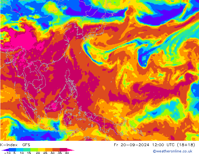 K-Index GFS ven 20.09.2024 12 UTC