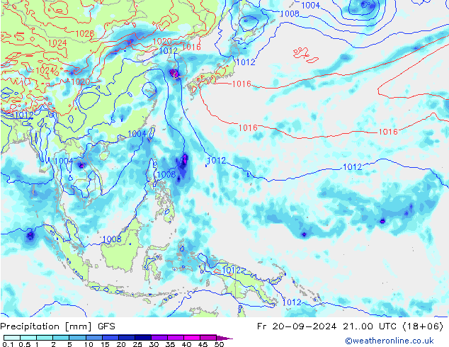 precipitação GFS Sex 20.09.2024 00 UTC