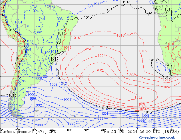 Surface pressure GFS September 2024