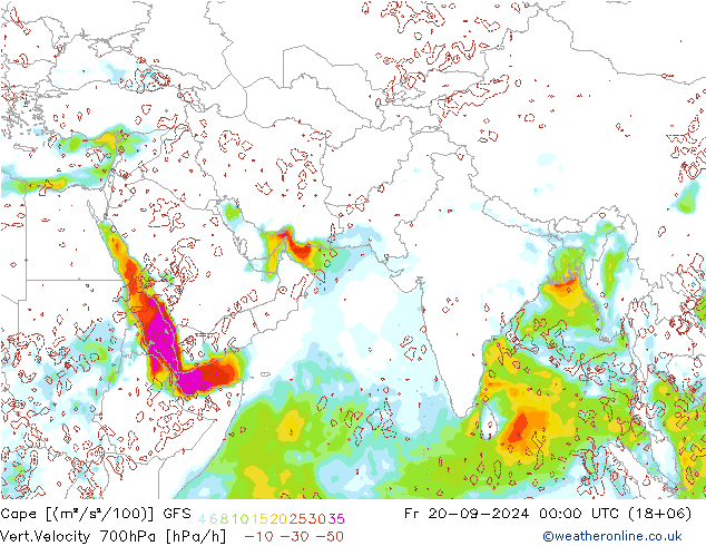 Cape GFS pt. 20.09.2024 00 UTC