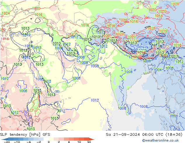 tendencja GFS so. 21.09.2024 06 UTC