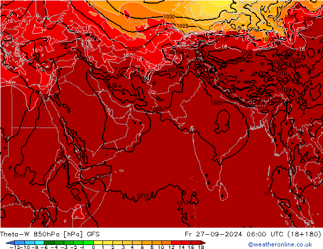 Theta-W 850hPa GFS Fr 27.09.2024 06 UTC