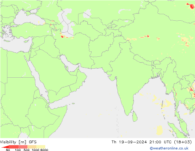 能见度 GFS 星期四 19.09.2024 21 UTC