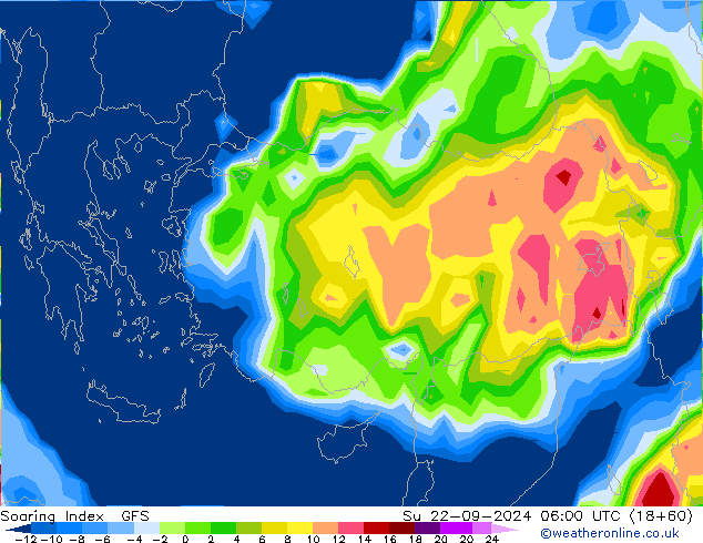 Soaring Index GFS dom 22.09.2024 06 UTC