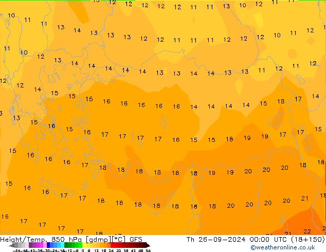 Z500/Rain (+SLP)/Z850 GFS чт 26.09.2024 00 UTC