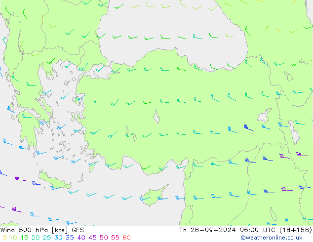 Wind 500 hPa GFS Th 26.09.2024 06 UTC