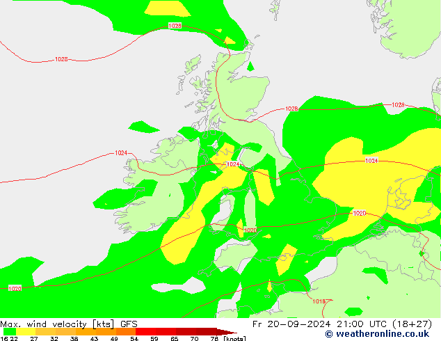 Max. wind velocity GFS Fr 20.09.2024 21 UTC