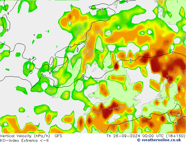 Convection-Index GFS Čt 26.09.2024 00 UTC