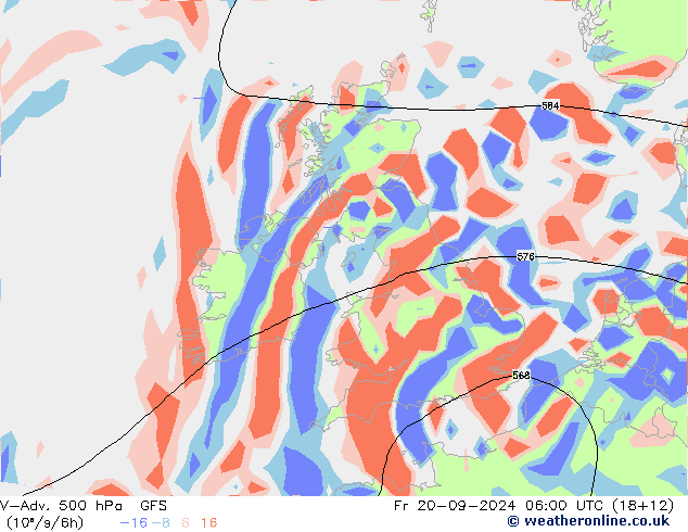 V-Adv. 500 hPa GFS Cu 20.09.2024 06 UTC