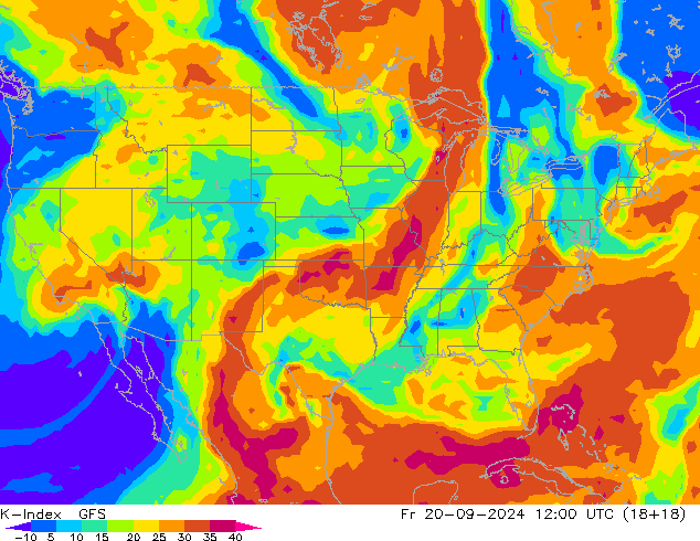 K-Index GFS  20.09.2024 12 UTC