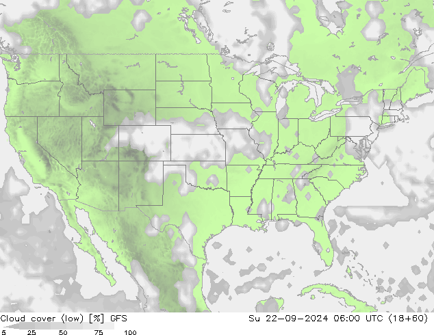 Wolken (tief) GFS So 22.09.2024 06 UTC