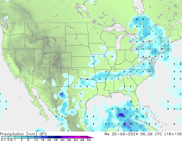 Precipitation GFS We 25.09.2024 09 UTC