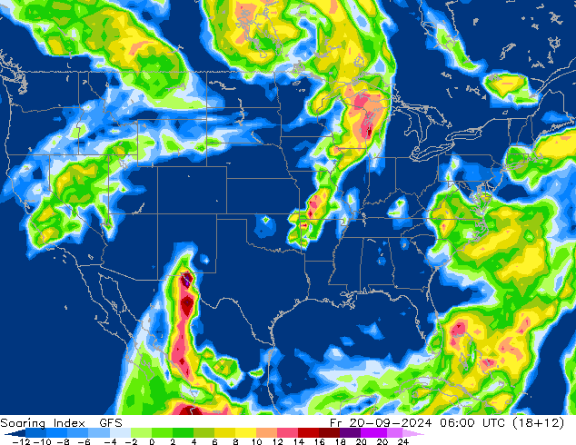 Soaring Index GFS ven 20.09.2024 06 UTC