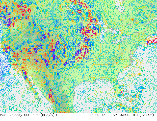 Vert. Velocity 500 hPa GFS Fr 20.09.2024 00 UTC