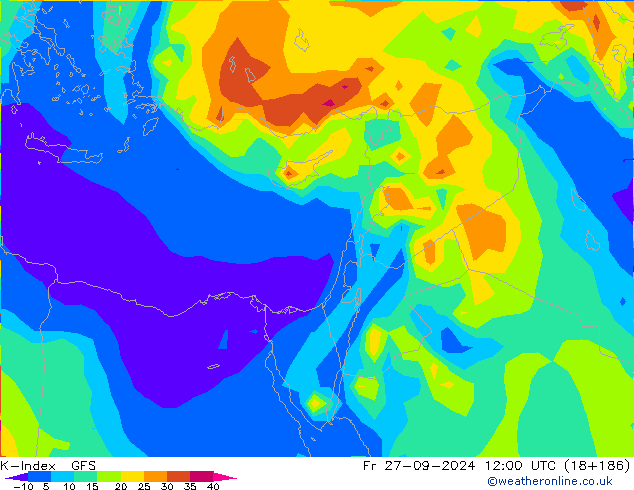 K-Index GFS Pá 27.09.2024 12 UTC