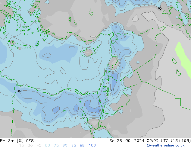 RH 2m GFS Sa 28.09.2024 00 UTC