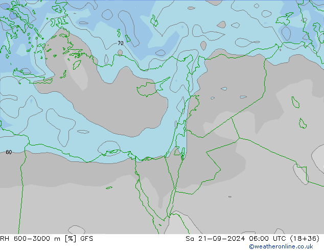 RH 600-3000 m GFS Sa 21.09.2024 06 UTC