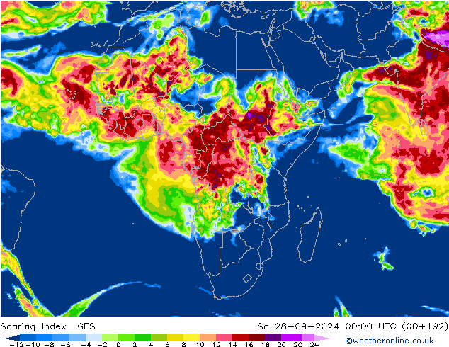 Soaring Index GFS Sa 28.09.2024 00 UTC