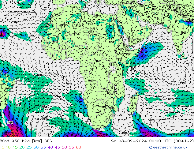  950 hPa GFS  28.09.2024 00 UTC