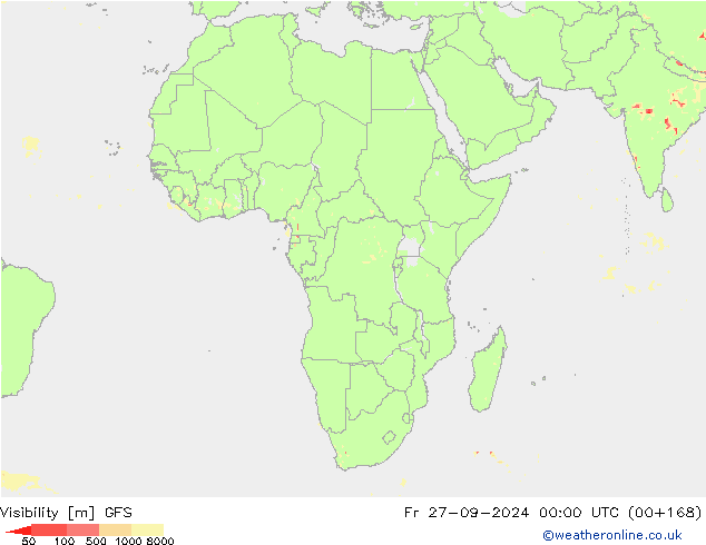 Visibilità GFS ven 27.09.2024 00 UTC