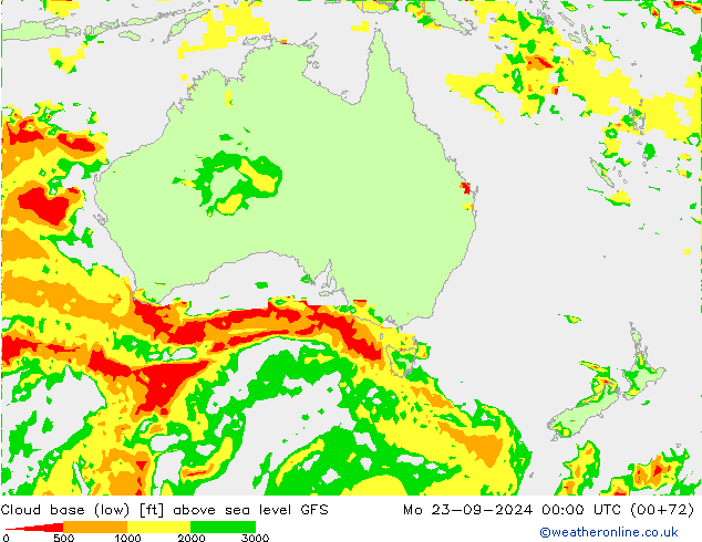 Cloud base (low) GFS  23.09.2024 00 UTC