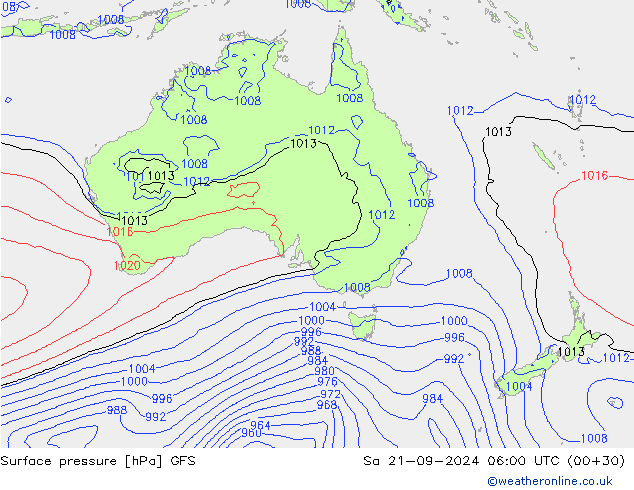 GFS: sam 21.09.2024 06 UTC