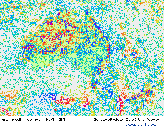 Vert. Velocity 700 hPa GFS Ne 22.09.2024 06 UTC