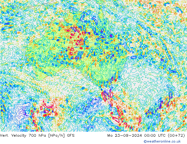 700 hPa Dikey Hız GFS Pzt 23.09.2024 00 UTC