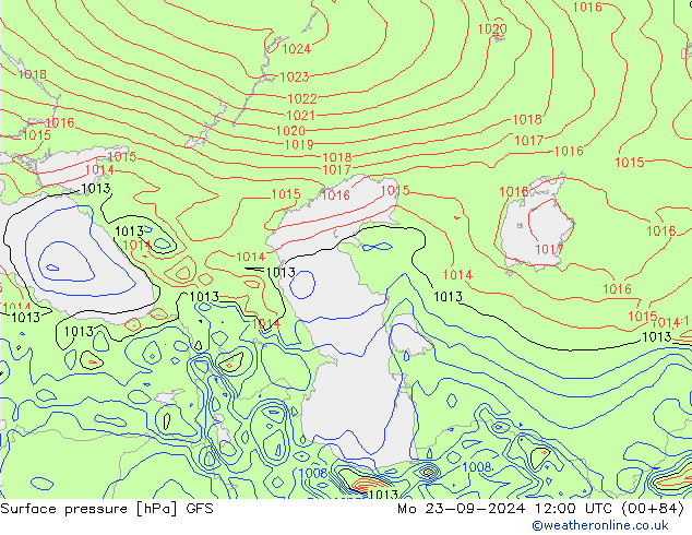 GFS: Mo 23.09.2024 12 UTC