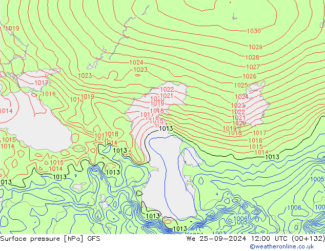 GFS: We 25.09.2024 12 UTC