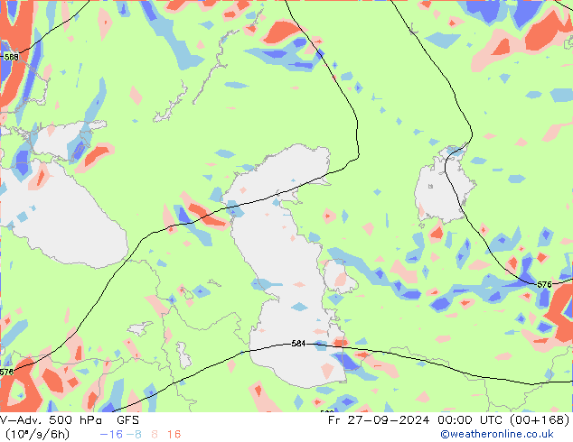 V-Adv. 500 hPa GFS pt. 27.09.2024 00 UTC