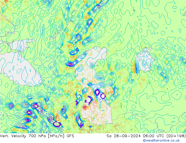 Vert. Velocity 700 гПа GFS сб 28.09.2024 06 UTC