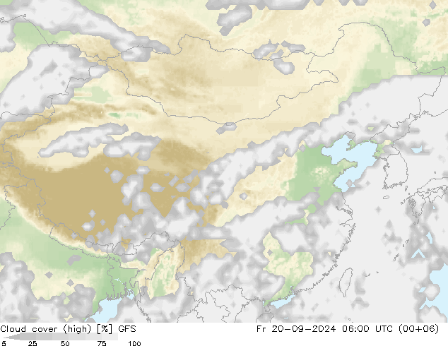 云 (中) GFS 星期五 20.09.2024 06 UTC