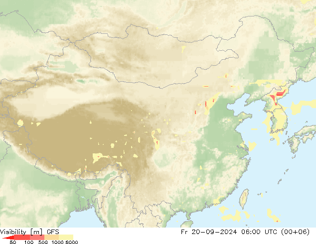 能见度 GFS 星期五 20.09.2024 06 UTC