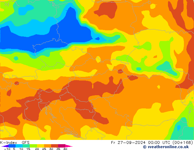 K-Index GFS Pá 27.09.2024 00 UTC